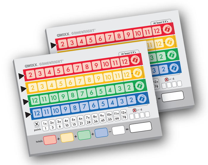 Printable Quixx Score Sheets, Quixx Score Card Download, Quixx