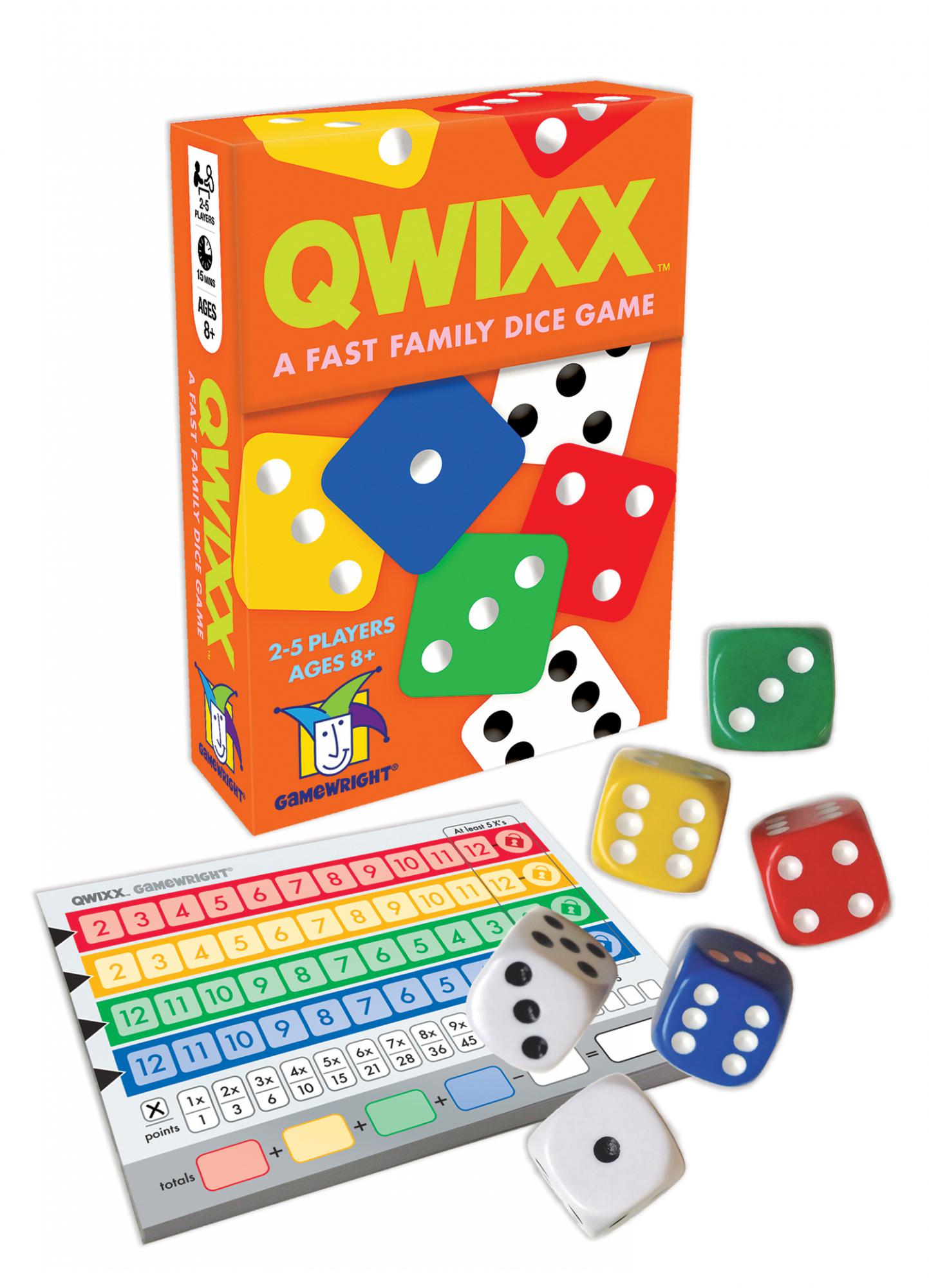  Gamewright Qwixx, Replacement Score Cards Action Game