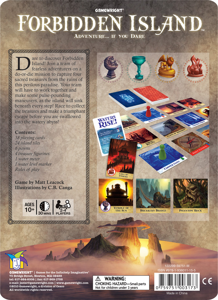 Forbidden Island Board Game - Matt Leacock - Gamewright -  -  Gateway To Great Games